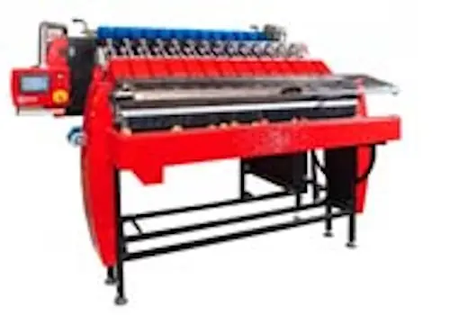 Masina de cantarire liniara, prevazuta cu 7 sau 14 compartimente pentru cantarire, ideala pentru legume si fructe rotunde, diametru produs cantarit 30-90 mm - utilaj sortare clasificare