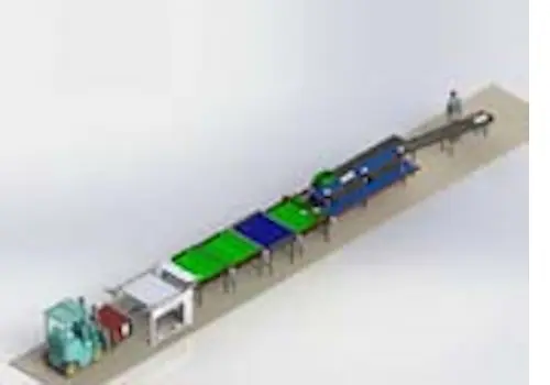 Linie automata de ambalare in ladite pentru legume si fructe - utilaj sortare clasificare