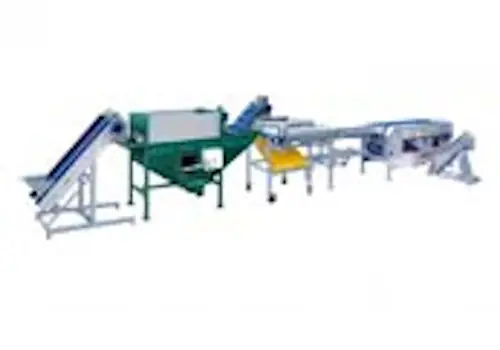 Linie pentru spalare, polishare, uscare, inspectare, sortare, poate fi folosita pentru morcovi, baby morcov, cartofi, cartofi periati,sfecla rosie, ceapa, gulii furajere, pastarnac, telina 1 - utilaj sortare clasificare