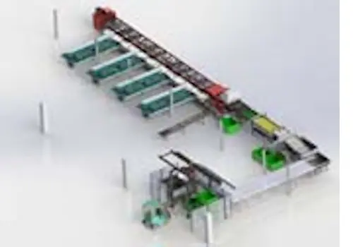 Linie automata de sortare mere dupa greutate si calibru, varianta 1 - utilaj sortare clasificare