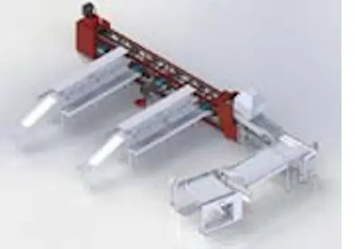 Linie automata de sortare mere dupa greutate si calibru, varianta 2 - utilaj sortare clasificare