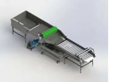 Linie de spalare si periat fructe inainte de sortare - utilaj sortare clasificare