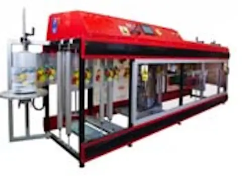 Masina automata de ambalat in saci de plastic, pentru legume si fructe - utilaj sortare clasificare