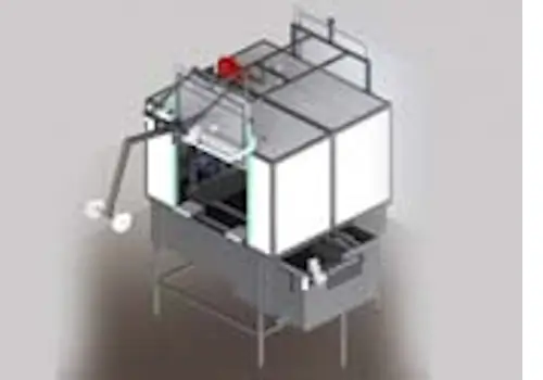 Masina automata de spalat containere si ladite pentru legume si fructe - utilaj sortare clasificare